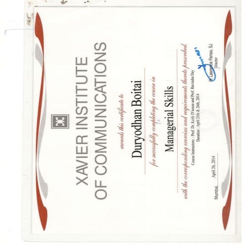 Manager Training Certificate | PDF