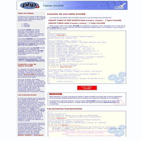89 Php. Tablas Inno Db