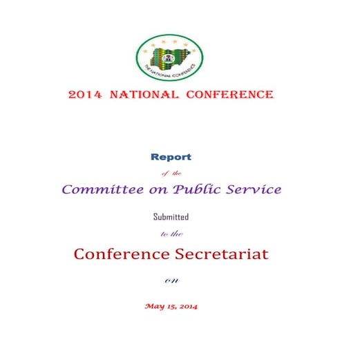 report of the committee on public service in one | PDF
