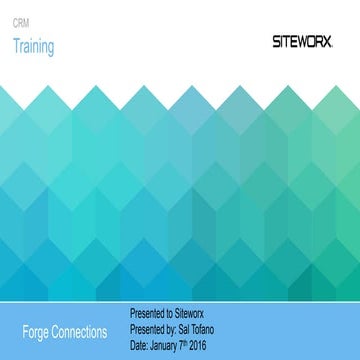 CRM Training PPT - 1-11-15 RevisionAY