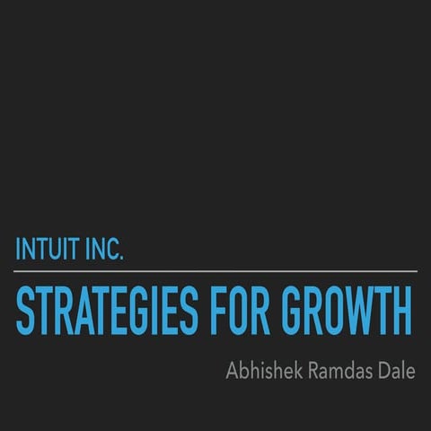 Strategies for Growth for Intuit