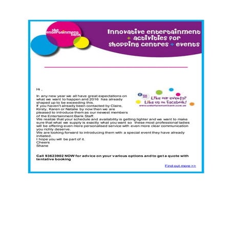 Emailer Generic letter