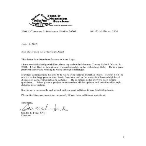 Fiserv Reference letter kurt angst jim weber | PDF