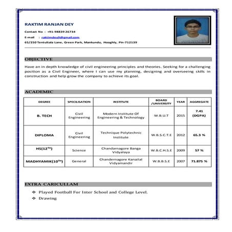 CV of Raktim with pic New | DOCX