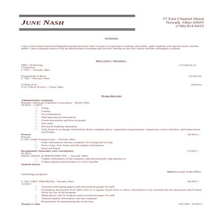 June Nash Resume 7-21-15