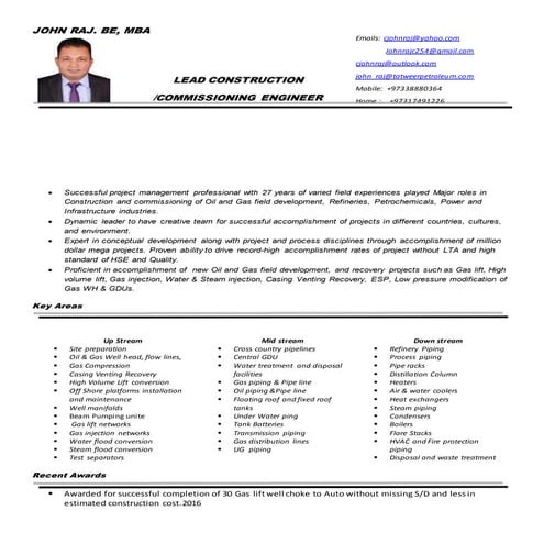 LEAD MECHANICAL CONSTRUCTION ENGINEER 1