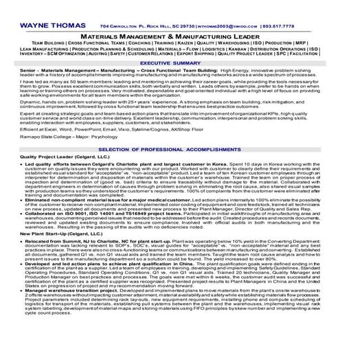 Wayne Thomas Resume