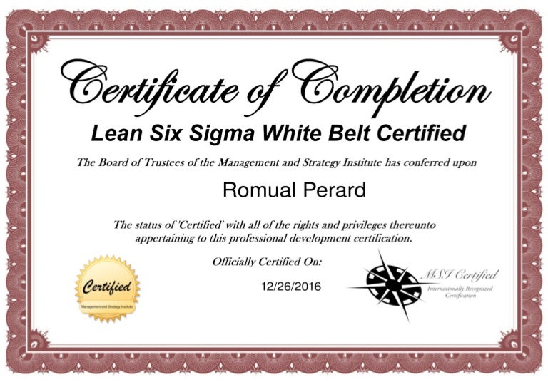 white belt certification