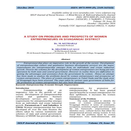 8 a study on problom and prospects of women entrepreneur