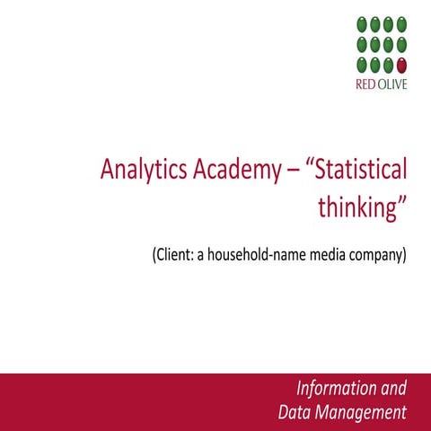 1505 Statistical Thinking course extract
