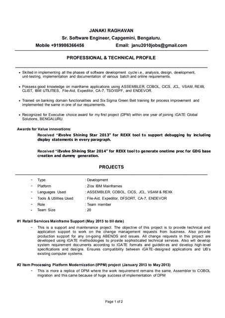 Janaki Raghavan Resume