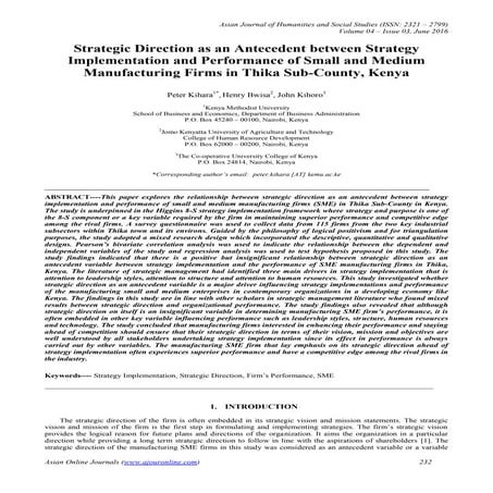 Publication Strategic Direction