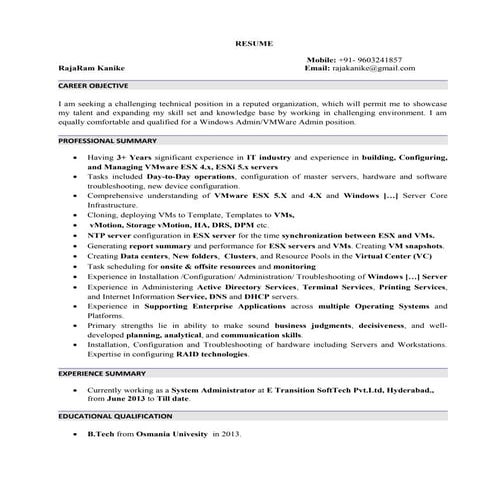 VMWare_resume
