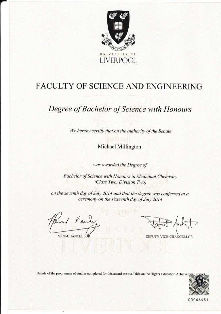 Award Of Degree Undergraduate