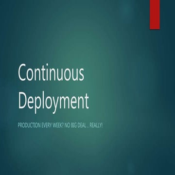 Continuous Deployment | PPTX