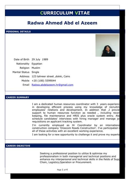 Radwa's cv