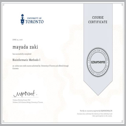 Coursera toronto bioinformatics 1 PPT