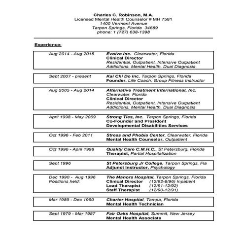 Charles Robinson Resume 2015 copy
