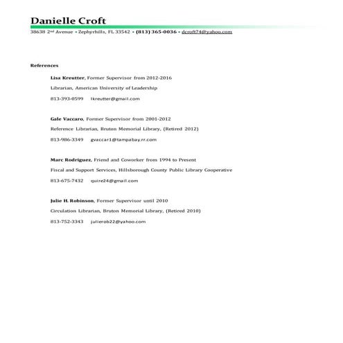 Croft References | PDF