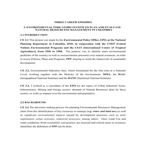 Environmental Indicators for Natural Resources Management using the OECD mode...