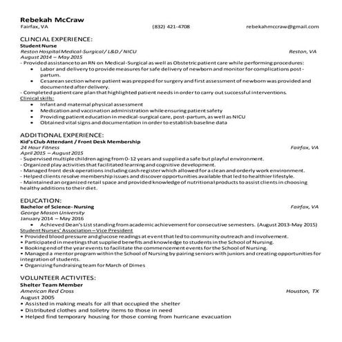 Nursing Resume
