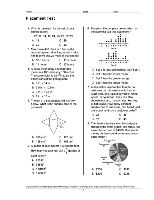 Summative test no 1 math 2 q2 | PDF