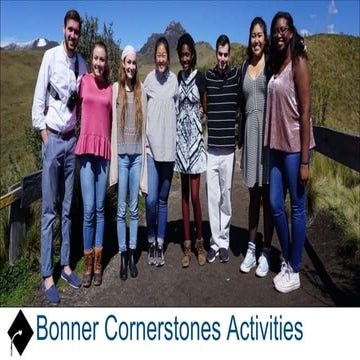 8 Bonner Cornerstone Activities for Cohorts