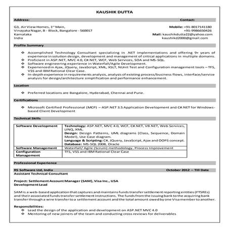 KaushikDutta Resume