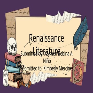 Renaissance Literature Renaissance Era History | PPTX