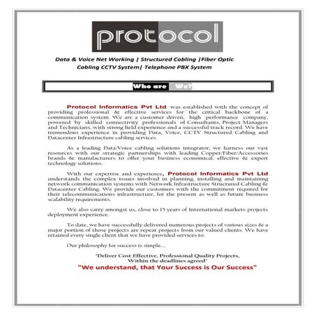 Protocol-COMPANY PROFILE -Networking