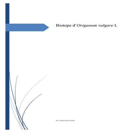 Biotope d’Origanum vulgare L. 