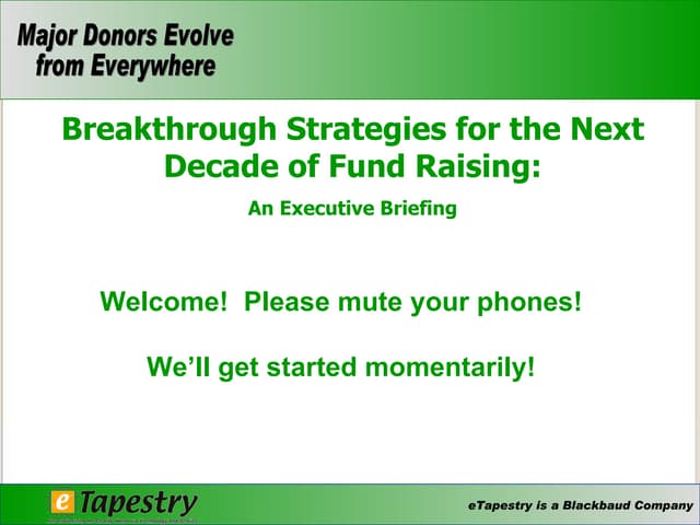 Breakthrough Strategies in Fundraising - July Hawaii Webinar
