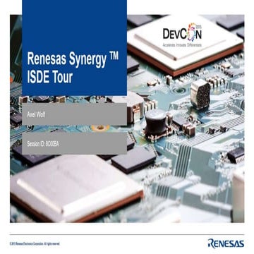 Renesas Synergy ISDE Tour
