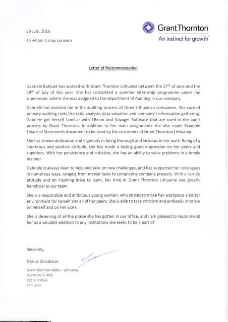 Recommendation Letter | PDF