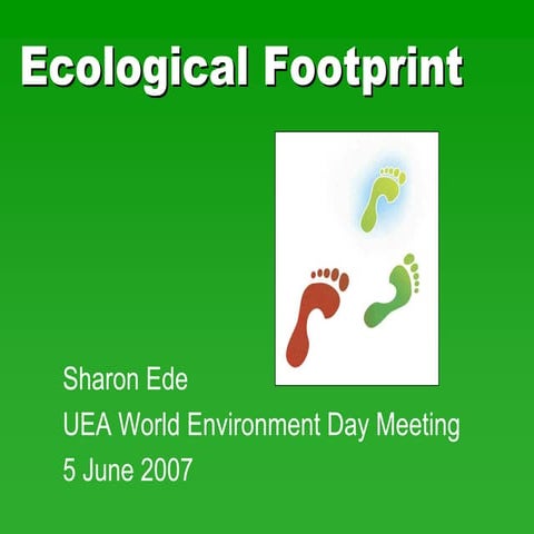 Ecological Footprint Presentation