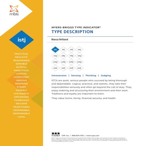 Meyers Briggs Report | PDF