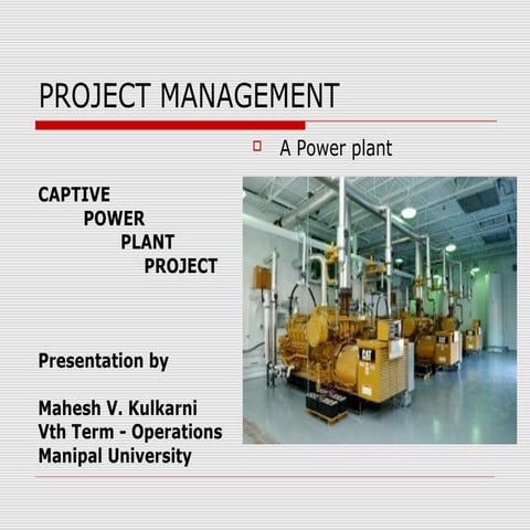 PROJECT MGT. PRESENTATION