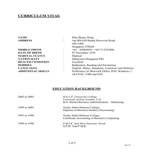 Phia Shuan,Heng - CV_2016