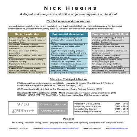 161003 Nick Higgins - CV