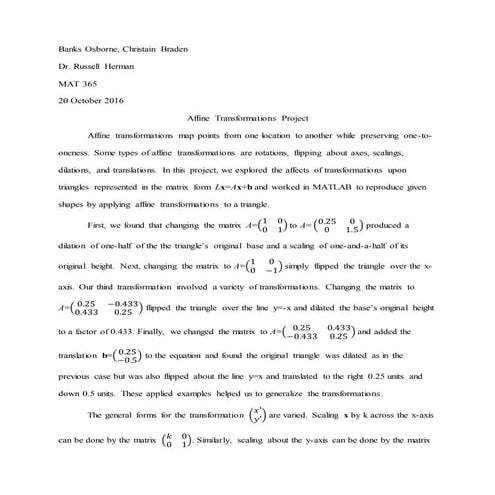 MAT365AffineTransformations