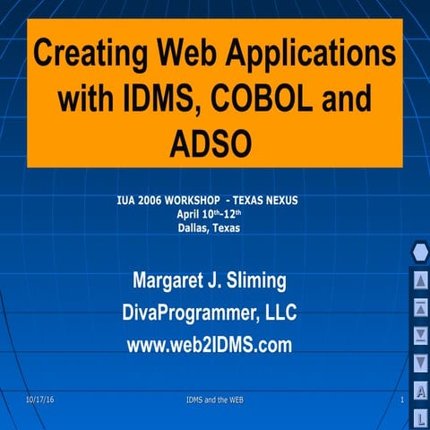 Creating Web Applications with IDMS, COBOL and ADSO | PPT