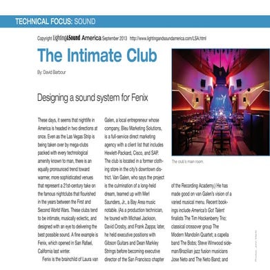 Fenix - Lighting & Sound America Sept. 13