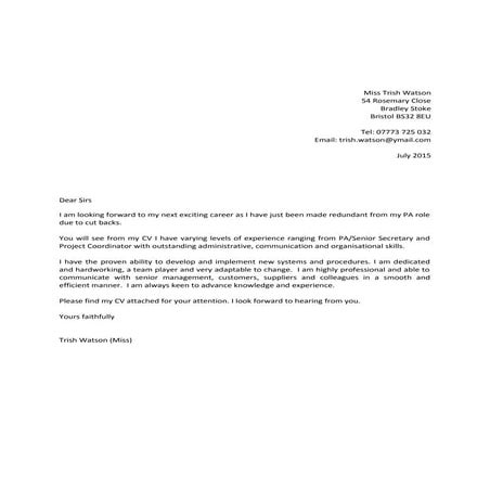 Cover Letter July 2015 | DOC