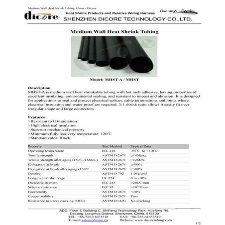 Medium Wall Heat Shrink Tubing