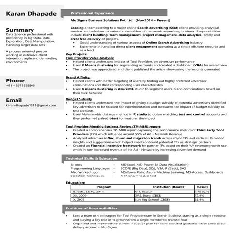 Resume_Rajan | DOCX