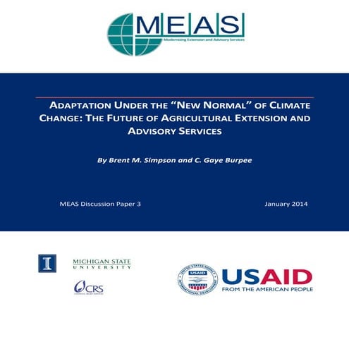 MEAS Discussion Paper 3 - Climate Change and EAS - Jan 2014[1]