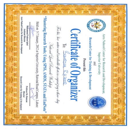 Certificate of Organizer
