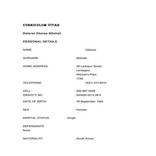 CV of Delores Mitchell-3