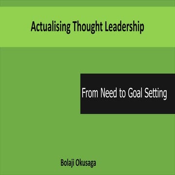 Actualising Thought Leadership