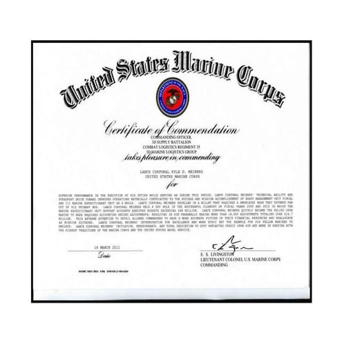 Certificate of Commendation | DOCX